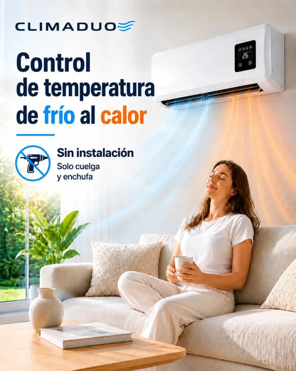 AIRE ACONDICIONADO PORTATIL 2 EN 1 CLIMADUO (FRÍO Y CALOR)