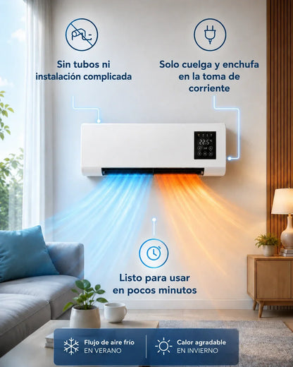 AIRE ACONDICIONADO PORTATIL 2 EN 1 CLIMADUO (FRÍO Y CALOR)