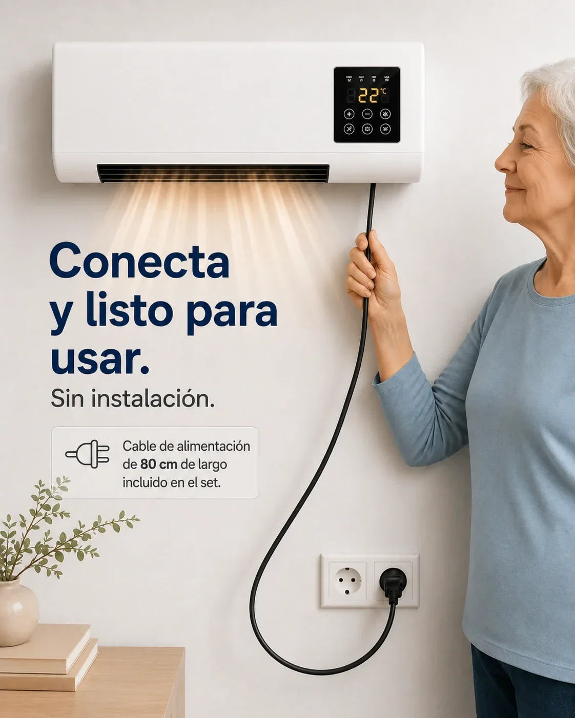 AIRE ACONDICIONADO PORTATIL 2 EN 1 CLIMADUO (FRÍO Y CALOR)