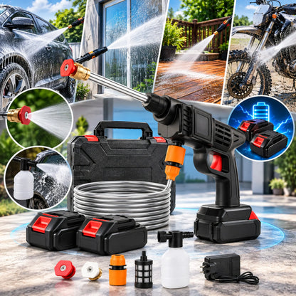 Hidrolavadora Inalámbrica Portátil 48V – Con 2 Baterías + ENVIO GRATIS