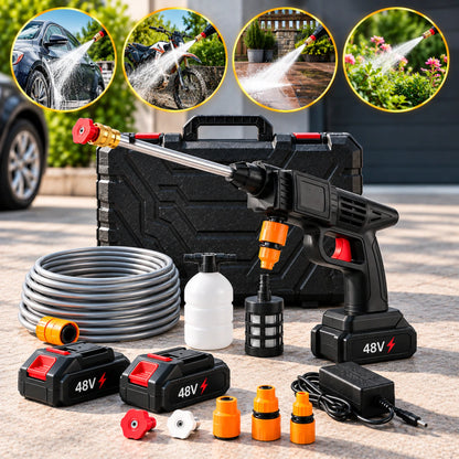 Hidrolavadora Inalámbrica Portátil 48V – Con 2 Baterías + ENVIO GRATIS
